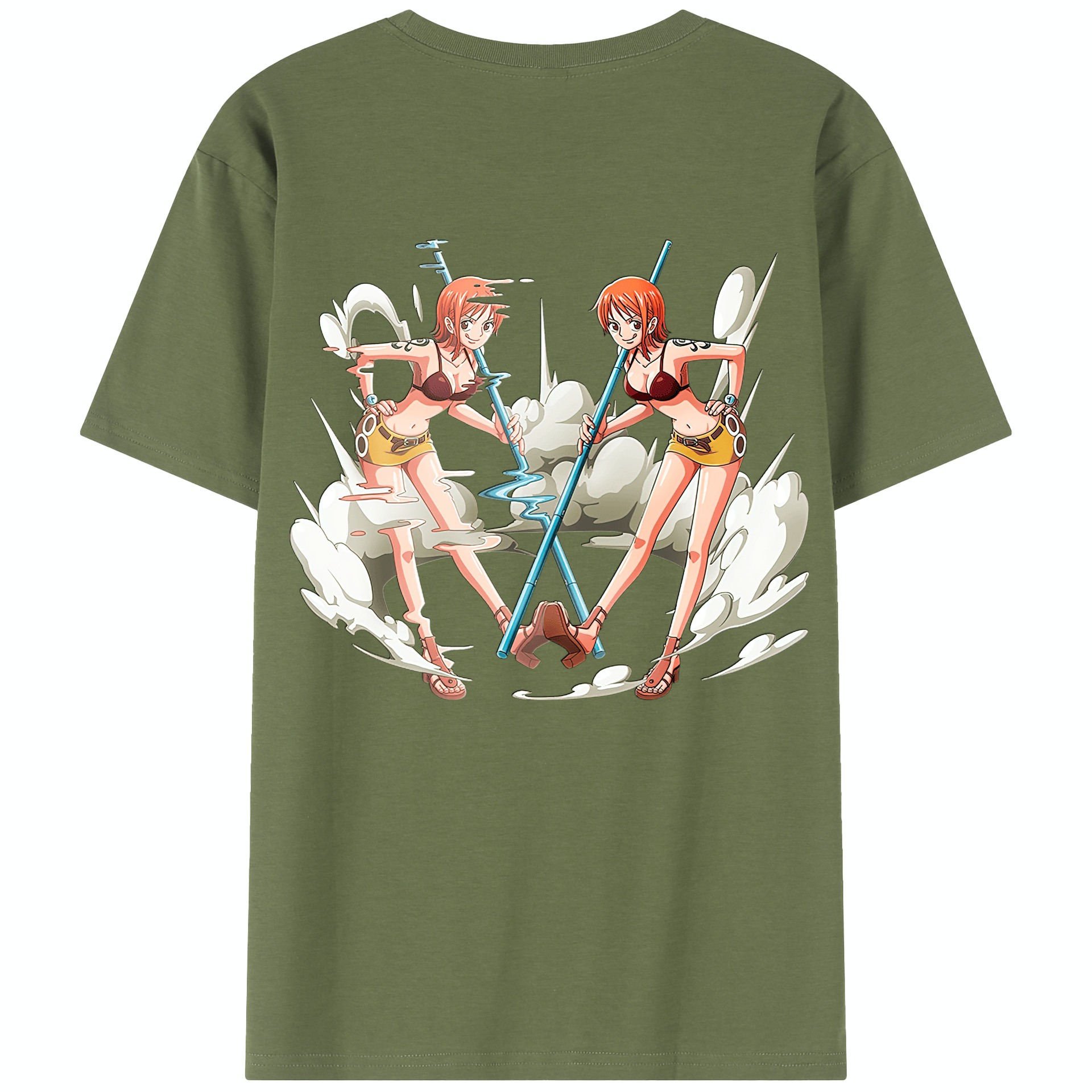 ワンピース ナミ ONE PIECE Nami 綿100％半袖Tシャツ（背面プリント）